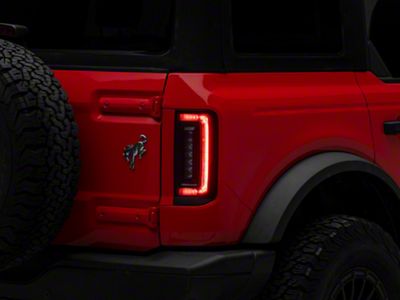Oracle Flush Mount LED Tail Lights; Black Housing; Red Clear Lens (21-25 Bronco w/ Factory Halogen Tail Lights)