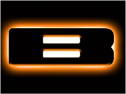Oracle Illuminated Amber LED Letter Badge; Matte Black; B (21-26 Bronco)