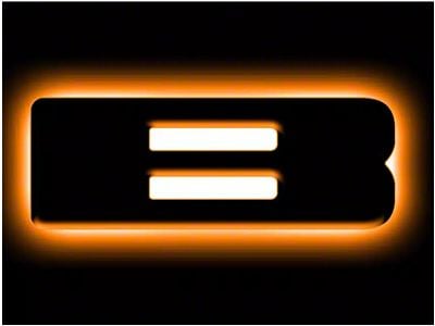 Oracle Illuminated Amber LED Letter Badge; Matte Black; B (21-25 Bronco)