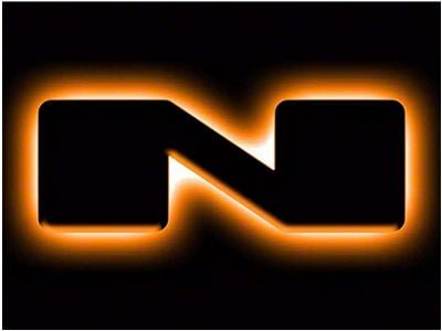 Oracle Illuminated Amber LED Letter Badge; Matte Black; N (21-25 Bronco)