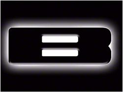 Oracle Illuminated White LED Letter Badge; Matte Black; B (21-25 Bronco)