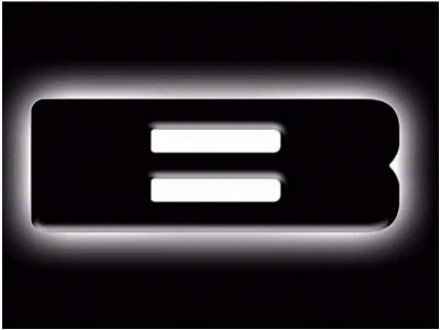 Oracle Illuminated White LED Letter Badge; Matte Black; B (21-25 Bronco)