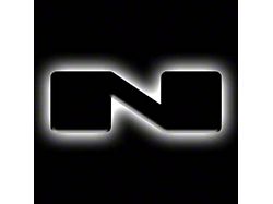 Oracle Illuminated White LED Letter Badge; Matte Black; N (21-25 Bronco)
