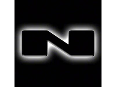 Oracle Illuminated White LED Letter Badge; Matte Black; N (21-25 Bronco)