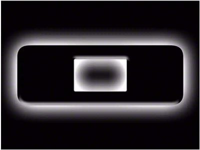 Oracle Illuminated White LED Letter Badge; Matte Black; O (21-25 Bronco)