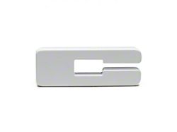 Oracle Illuminated White LED Letter Badge; Matte White; C (Universal; Some Adaptation May Be Required)