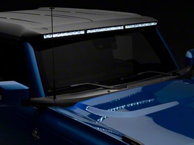 Oracle Integrated Windshield Roof LED Light Bar System; Black (21-25 Bronco)