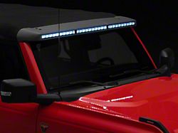 Oracle Integrated Windshield Roof LED Light Bar System; Carbonized Gray (21-25 Bronco)