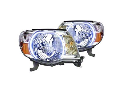 Oracle OE Style Headlights with LED Halo; Chrome Housing; Clear Lens (05-11 Tacoma)