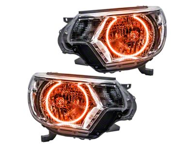 Oracle OE Style Headlights with LED Halo; Chrome Housing; Clear Lens (12-15 Tacoma)