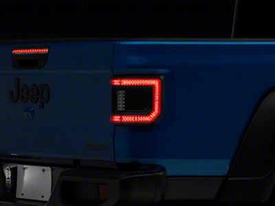 Oracle Flush Mount LED Tail Lights; Black Housing; Red Clear Lens (20-25 Jeep Gladiator JT)