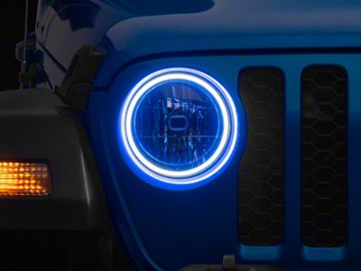 Oracle Waterproof Surface Mount LED Halo Headlight Kit; White (20-25 Jeep Gladiator JT)