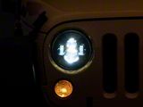 Oracle 7-Inch High Powered LED Headlights; Black Housing; Clear Lens (97-18 Jeep Wrangler TJ & JK)