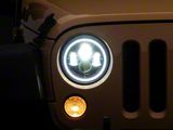 Oracle 7-Inch High Powered LED Headlights with White Halo; Black Housing; Clear Lens (97-18 Jeep Wrangler TJ & JK)
