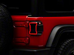 Oracle Black Series LED Tail Lights; Black Housing; Smoked Lens (18-24 Jeep Wrangler JL w/ Factory Halogen Tail Lights)