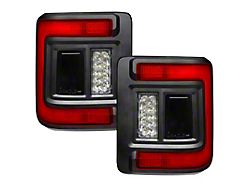 Oracle Flush Mount LED Tail Lights; Black Housing; Red Clear Lens (18-26 Jeep Wrangler JL)