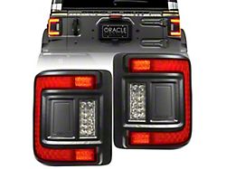 Oracle Flush Mount LED Tail Lights; Black Housing; Tinted Lens (18-26 Jeep Wrangler JL)