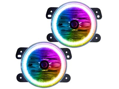 Oracle OE Style LED Halo Fog Lights; Dynamic ColorSHIFT (07-09 Jeep Wrangler JK)