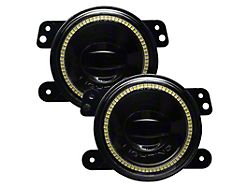 Oracle High Performance 20W LED Fog Lights with White Halo (07-18 Jeep Wrangler JK; 18-22 Jeep Wrangler JL, Excluding Sport)