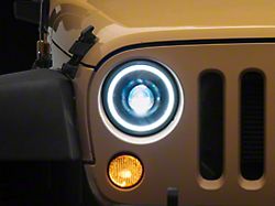 Oracle Oculus 7-Inch Bi-LED Projector Headlights; Black Housing; Clear Lens (07-18 Jeep Wrangler JK)