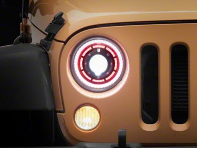 Oracle Oculus 7-Inch ColorSHIFT Bi-LED Projector Headlights; Black Housing; Clear Lens (07-18 Jeep Wrangler JK)