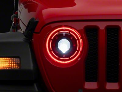 Oracle Oculus Bi-LED Projector Headlights with ColorSHIFT Halo; Black Housing; Clear Lens (18-25 Jeep Wrangler JL)