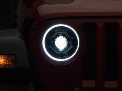 Oracle Oculus Bi-LED Projector Headlights with Heated Lens; Black Housing; Clear Lens (18-25 Jeep Wrangler JL)