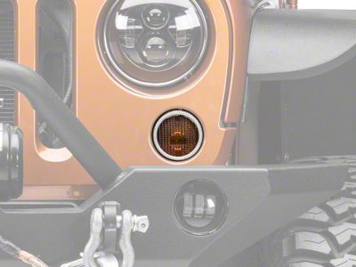 Oracle Waterproof Surface Mount LED Turn Signal Halo Kit; Amber (07-18 Jeep Wrangler JK)