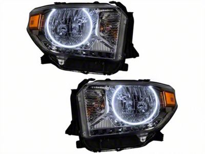 Oracle OE Style Headlights with LED Halo; Black Housing; Clear Lens (14-17 Tundra w/ Factory Halogen Headlights)