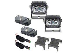 Oracle Universal Ditch A-Pillar Hood Mount Brackets with VEGA Series 2 Spotlights (Universal; Some Adaptation May Be Required)