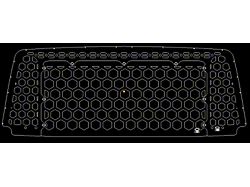 Orange Boxx Fabrication Rear Hatch Removeable Honeycomb Pattern Center Section with Honeycomb Pattern Surround; Matte Black (03-09 4Runner)