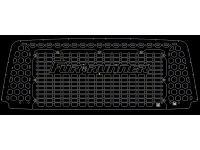 Orange Boxx Fabrication Rear Hatch Removeable MOLLE Pattern Center Section with Honeycomb Pattern Surround and Fur Runner Cutout; Matte Black (03-09 4Runner)