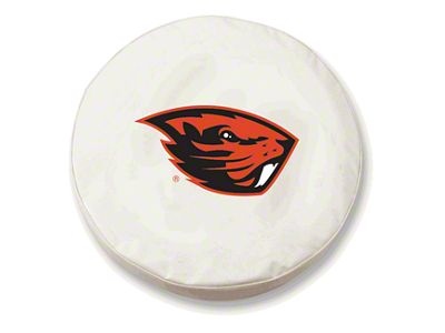 Oregon State University Spare Tire Cover; White (66-18 Jeep CJ5, CJ7, Wrangler YJ, TJ & JK)