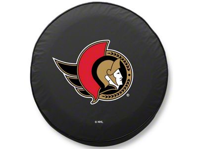 Ottawa Senators Spare Tire Cover; Black (66-18 Jeep CJ5, CJ7, Wrangler YJ, TJ & JK)