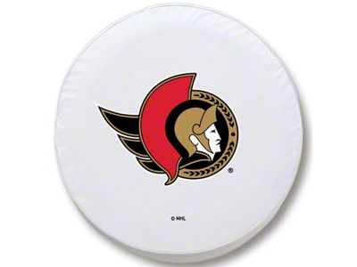 Ottawa Senators Spare Tire Cover; White (66-18 Jeep CJ5, CJ7, Wrangler YJ, TJ & JK)