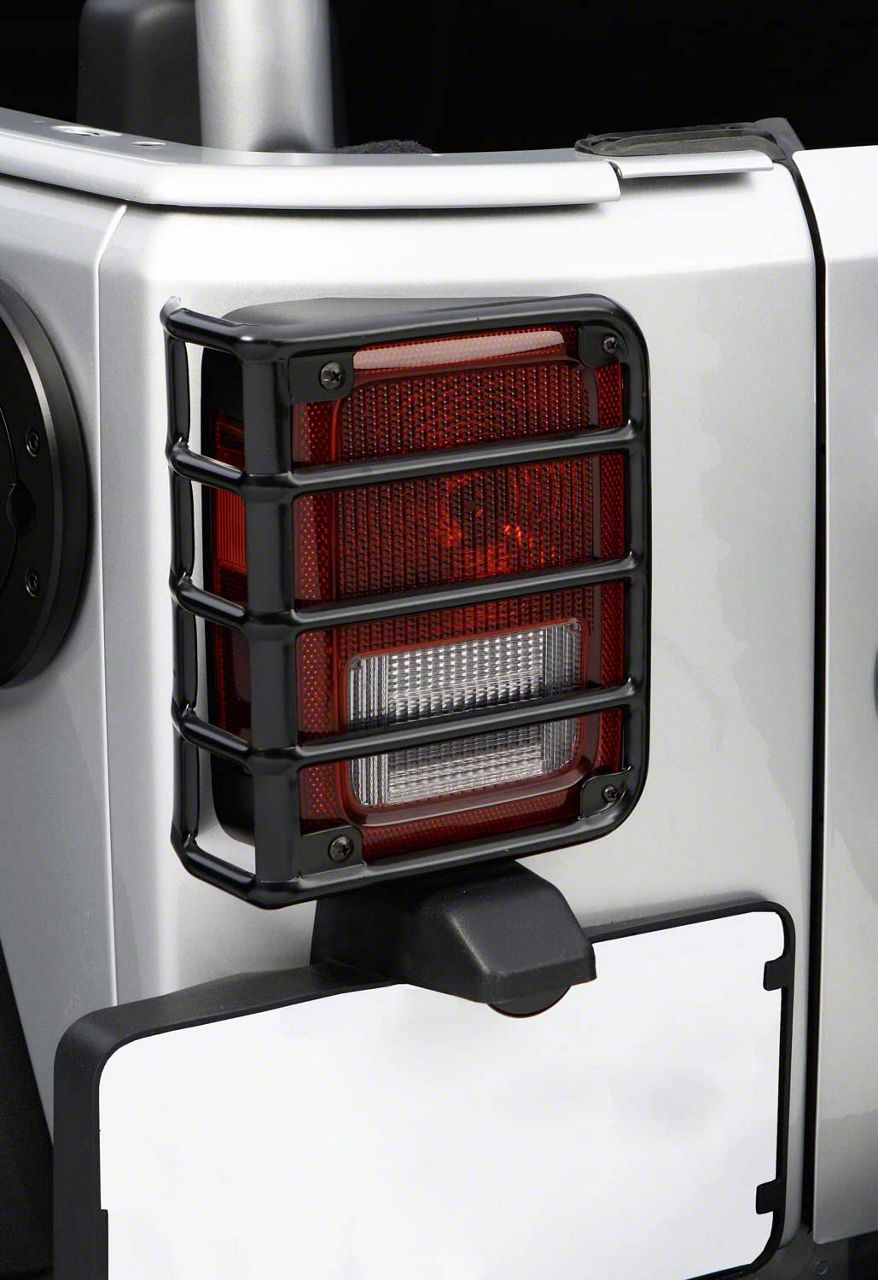 Outland Jeep Wrangler Euro Tail Light Guards; Black 391122602 (0718