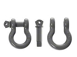 Overland Vehicle Systems 3/4-Inch 4.75-Ton Recovery Shackles; Gray 