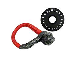 Overland Vehicle Systems 5/8-Inch Soft Shackle and Recovery Ring; Black 
