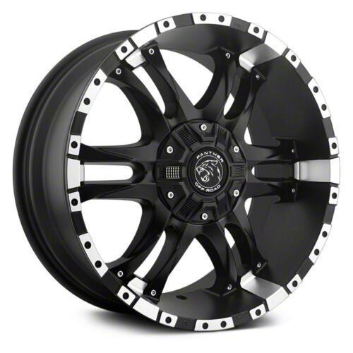 Panther Off Road Jeep Gladiator 810 Flat Black Machined Wheel; 17x9 ...