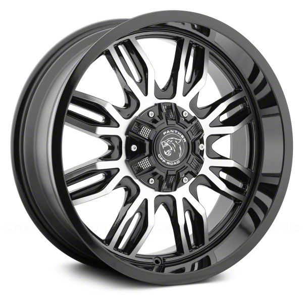 Panther Off Road Titan XD 580 Gloss Black Machined 6-Lug Wheel; 18x9 ...