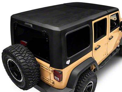 Patriot Fastbacks Victory Square Back Targa Hard Top; Textured Black (07-18 Jeep Wrangler JK 4-Door)