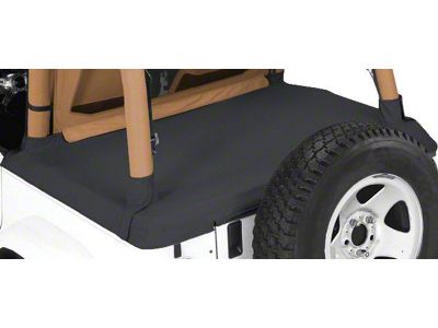 Cargo Cover; Black Denim (92-95 Jeep Wrangler YJ)