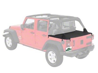 Cargo Cover; Black Diamond (07-18 Jeep Wrangler JK 4-Door)