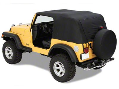Emergency Top; Black (76-91 Jeep CJ7 & Wrangler YJ)