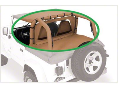 Pavement Ends Cab Curtain; Black Diamond (03-06 Jeep Wrangler TJ)