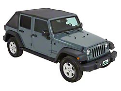 Pavement Ends Sprint Top Frameless Soft Top; Black Diamond (07-09 Jeep Wrangler JK 4-Door w/ Full Steel Doors)