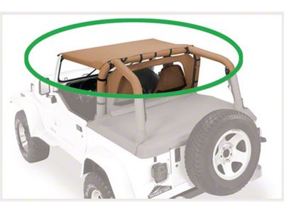 Pavement Ends Sun Cap Plus; Black Diamond (07-18 Jeep Wrangler JK 2-Door)