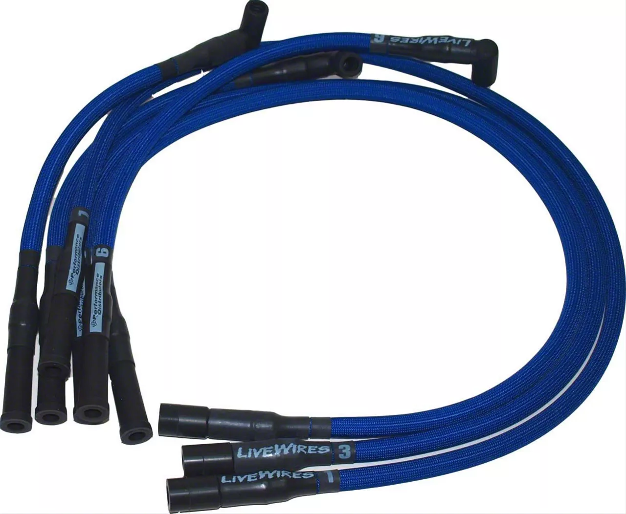 Performance Distributors Jeep Wrangler LiveWires Spark Plug Wires; Blue