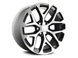 PR177 Gloss Black Machined 6-Lug Wheel; 20x9; 24mm Offset (05-15 Tacoma)