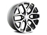 PR177 Gloss Black Machined 6-Lug Wheel; 20x9; 24mm Offset (22-24 Tundra)
